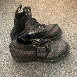 Metallic Combat Doc Martens, Size 10